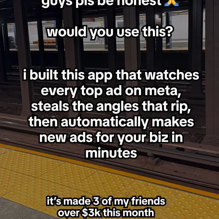 Sandstorm ad written in lowercase over a subway photo, opening guys pls be honest, would you use this